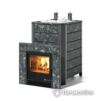 Дровяная печь-каменка ИзиСтим Ялта 35К (Пироксенит), AISI 321 в Сыктывкаре